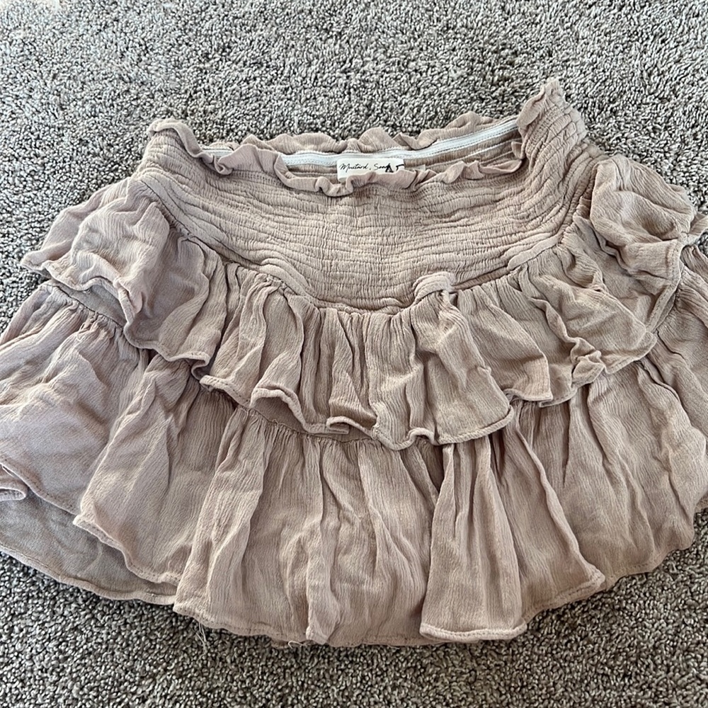 Mustard seed, nude colored size Small skirt- fits like an XS